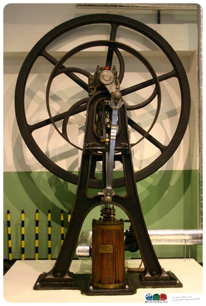Stehende Einzylinder-Bockdampfmaschine